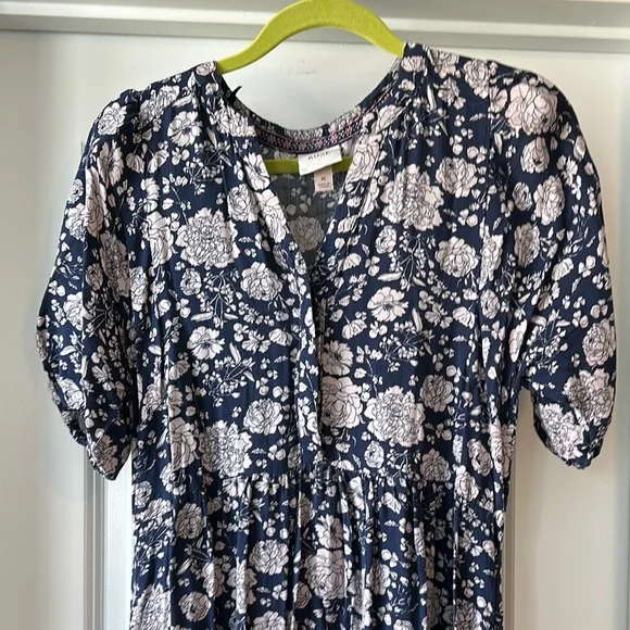 Knox Rose Navy Floral Midi Dress - Picture 4 of 4